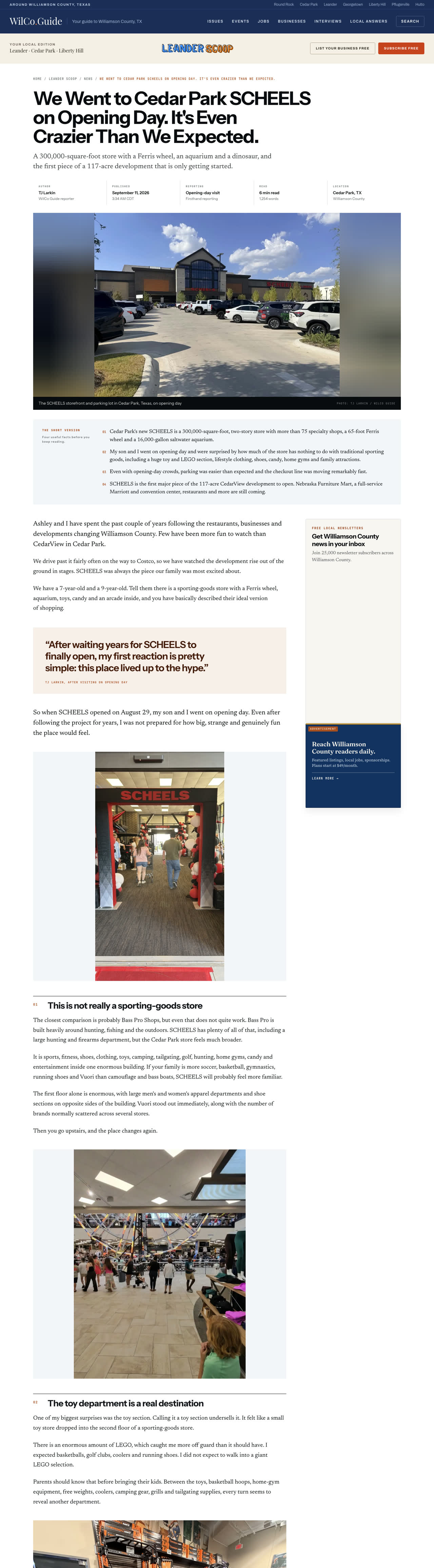 The SCHEELS opening-day story on WilCo Guide